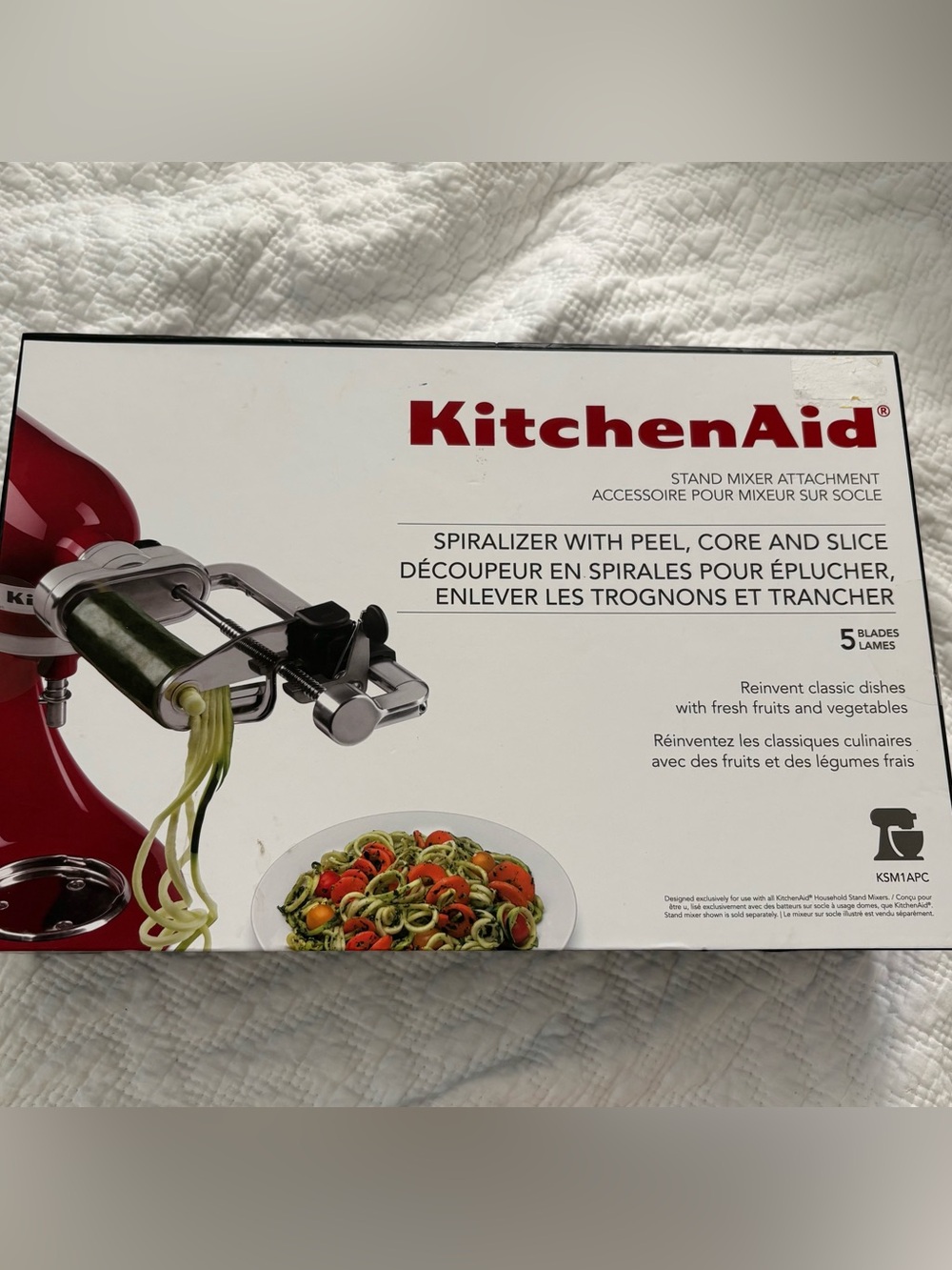 Factory Sealed NIB KitchenAid Spiralizer Attachment. Peel, core and slice.